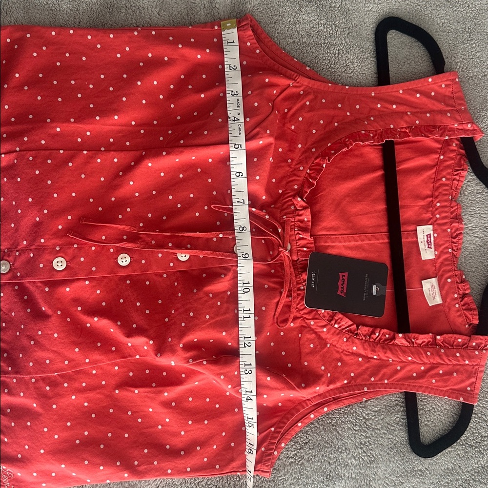 Levi's Red Polka Dot Tank Top - Picture 3 of 3